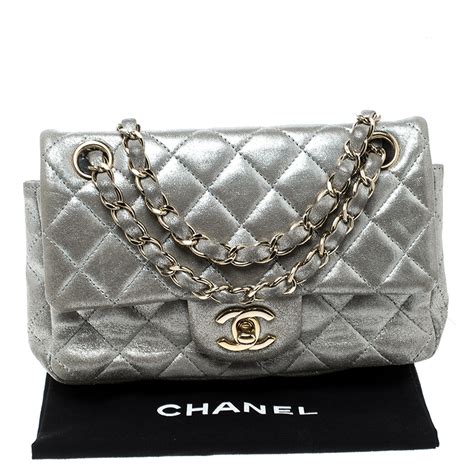 chanel silver handbag|chanel silver tone hardware handbags.